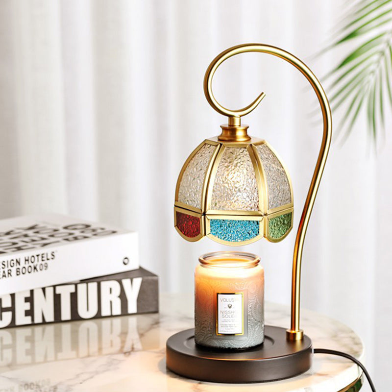 LuxLift Tischlampe | Rundes Glas & Messing | Schmelzwachs-Design | Heb- & Standard-Version | Perfekt für Wohnzimmer