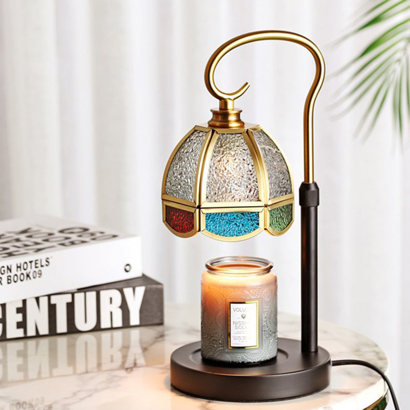 LuxLift Tischlampe | Rundes Glas & Messing | Schmelzwachs-Design | Heb- & Standard-Version | Perfekt für Wohnzimmer