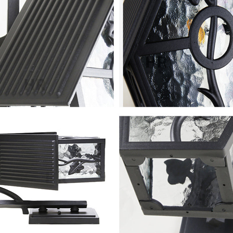 VintageHaus Außenwandleuchte | Hausförmiges Design | Glas & Aluminium | 1 Licht | Perfekt für Terrassen