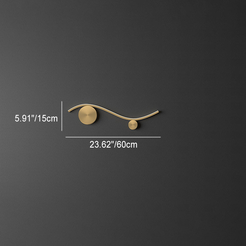 WaveLumi LED Wandleuchte | Modernes Design | Minimalistisch | Kupfer oder Schwarz | Warmweißes Licht