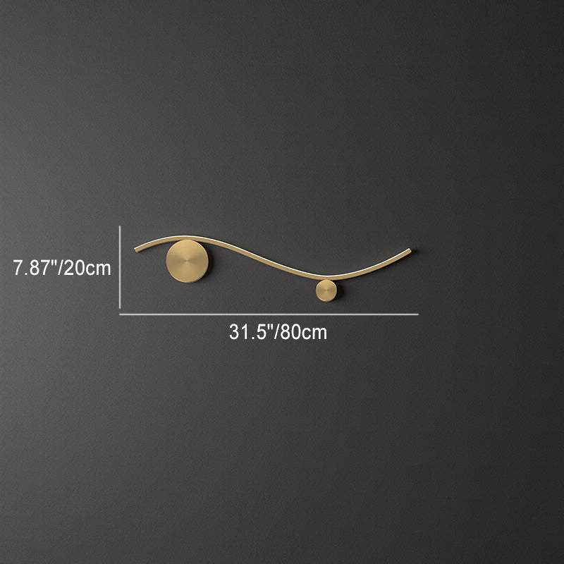 WaveLumi LED Wandleuchte | Modernes Design | Minimalistisch | Kupfer oder Schwarz | Warmweißes Licht