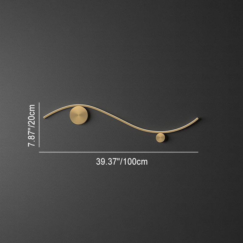 WaveLumi LED Wandleuchte | Modernes Design | Minimalistisch | Kupfer oder Schwarz | Warmweißes Licht