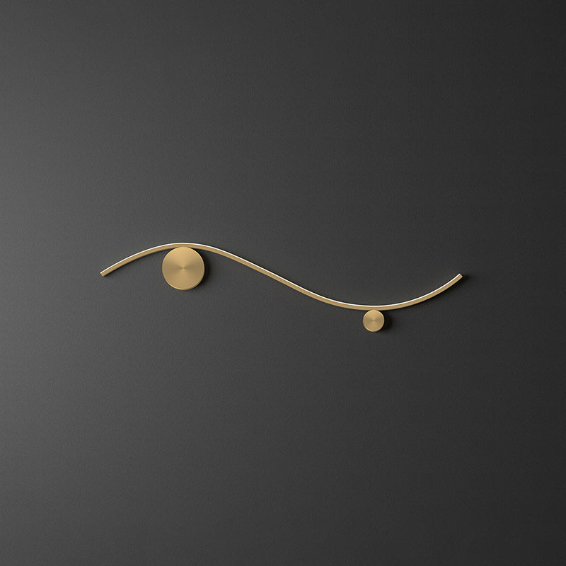 WaveLumi LED Wandleuchte | Modernes Design | Minimalistisch | Kupfer oder Schwarz | Warmweißes Licht