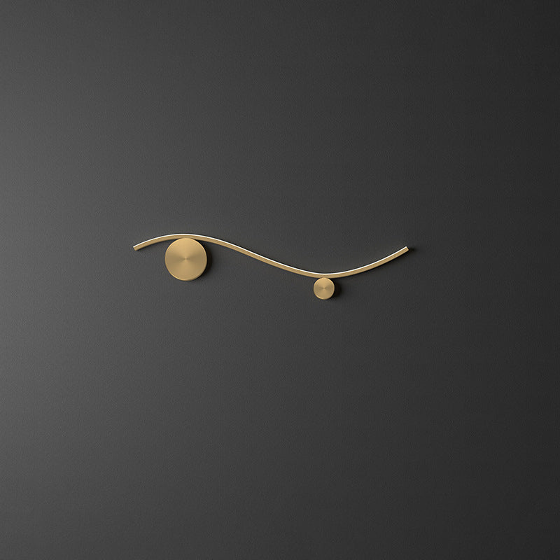 WaveLumi LED Wandleuchte | Modernes Design | Minimalistisch | Kupfer oder Schwarz | Warmweißes Licht