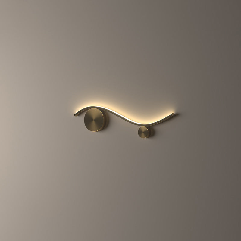 WaveLumi LED Wandleuchte | Modernes Design | Minimalistisch | Kupfer oder Schwarz | Warmweißes Licht