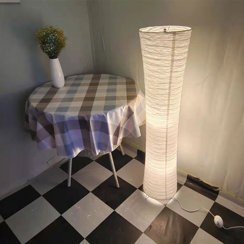 LumenCove Stehleuchte | Nordic Design | Papierlampenschirm | 2-Licht | Modern für Schlafzimmer