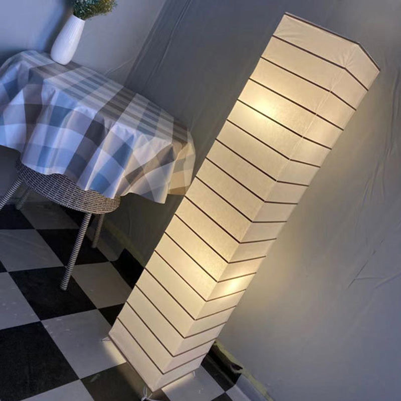 LumenCove Stehleuchte | Nordic Design | Papierlampenschirm | 2-Licht | Modern für Schlafzimmer