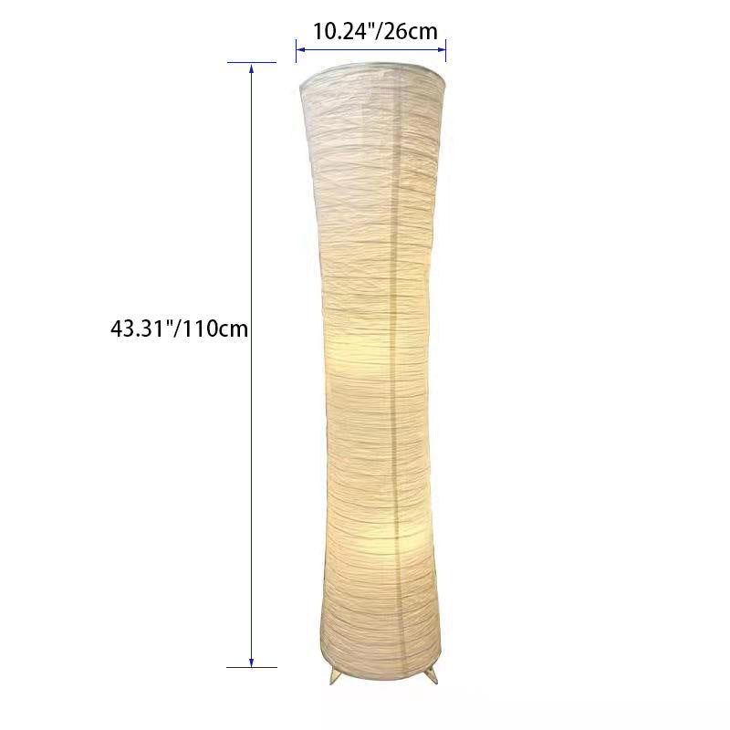 LumenCove Stehleuchte | Nordic Design | Papierlampenschirm | 2-Licht | Modern für Schlafzimmer