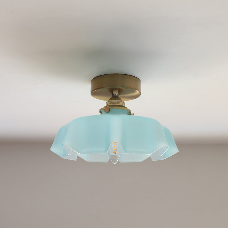 EleganteLicht Französisches Design LED Deckenleuchte | Halb-flush Runde Form | Stilvolle Beleuchtung für Flur