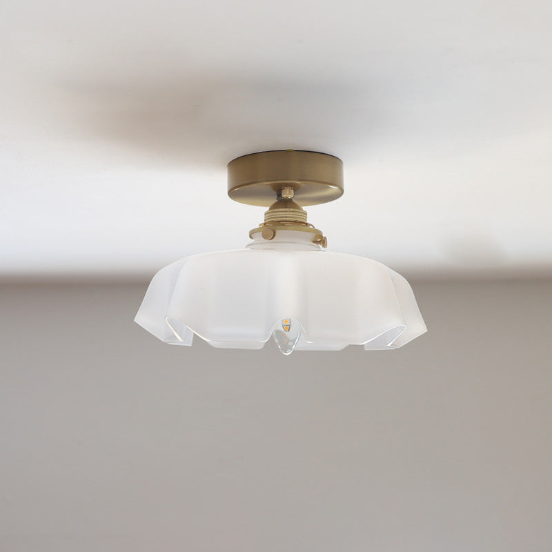 EleganteLicht Französisches Design LED Deckenleuchte | Halb-flush Runde Form | Stilvolle Beleuchtung für Flur