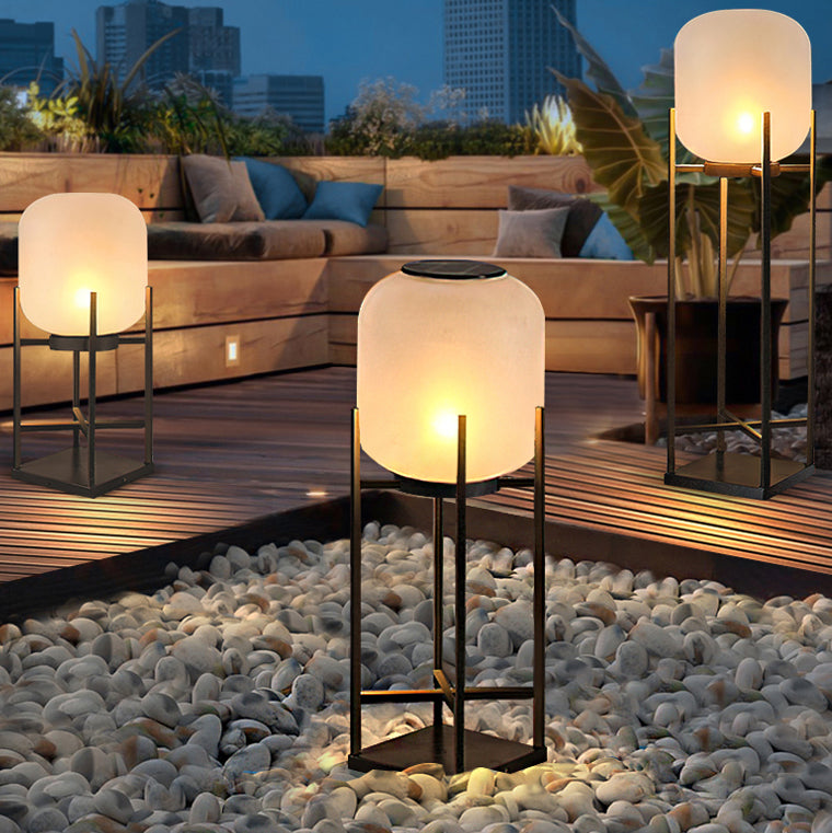 NovaSteel Outdoor Stehlampe | Edelstahl & Acryl | Wasserdicht | LED Beleuchtung | Modern für Terrassen