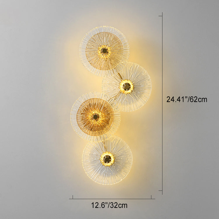 LotuShine Mid-Century Design LED Wandlampe | Eisen-Glas Wandleuchte | Lotusblatt Optik | Wohnzimmer-Beleuchtung