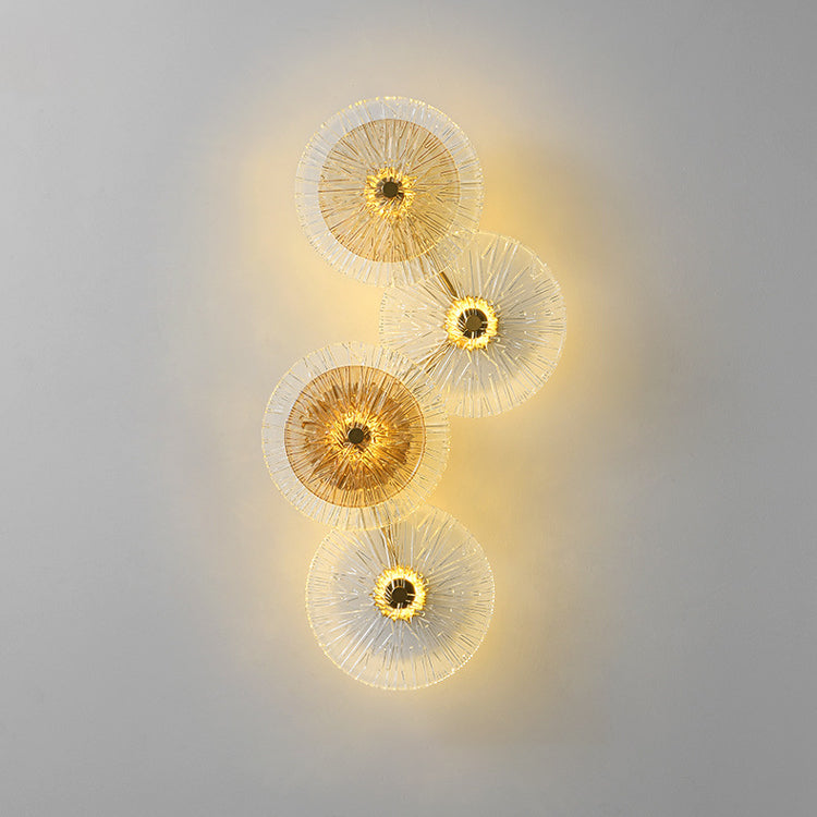 LotuShine Mid-Century Design LED Wandlampe | Eisen-Glas Wandleuchte | Lotusblatt Optik | Wohnzimmer-Beleuchtung