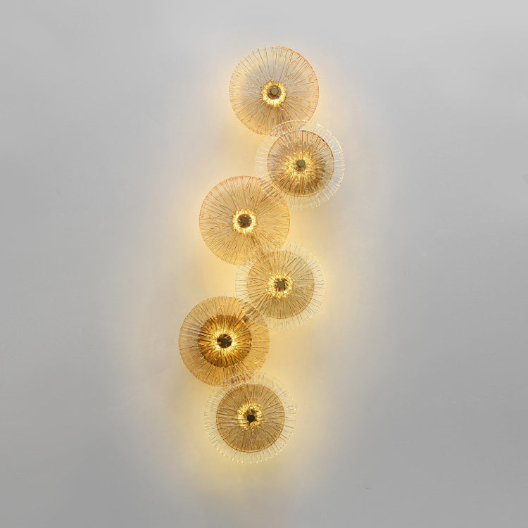 LotuShine Mid-Century Design LED Wandlampe | Eisen-Glas Wandleuchte | Lotusblatt Optik | Wohnzimmer-Beleuchtung