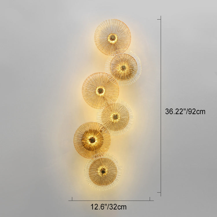 LotuShine Mid-Century Design LED Wandlampe | Eisen-Glas Wandleuchte | Lotusblatt Optik | Wohnzimmer-Beleuchtung