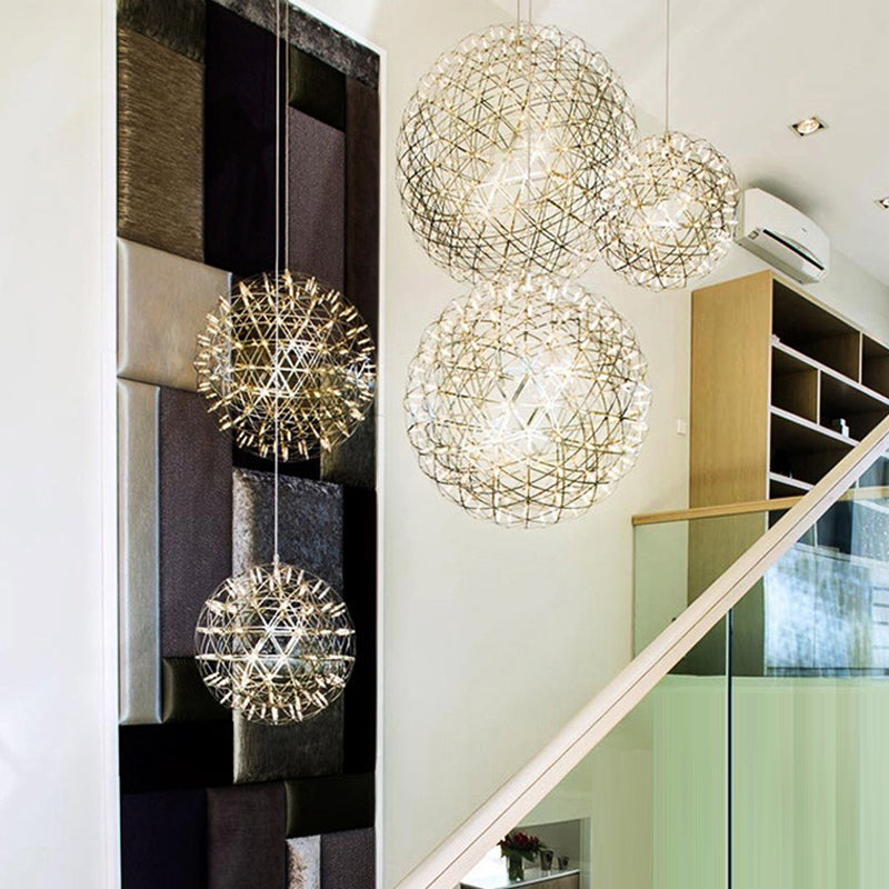 StarGlim Nordic Design LED Hängeleuchte | Dandelion Edelstahl Pendelleuchte | Esszimmer-Licht