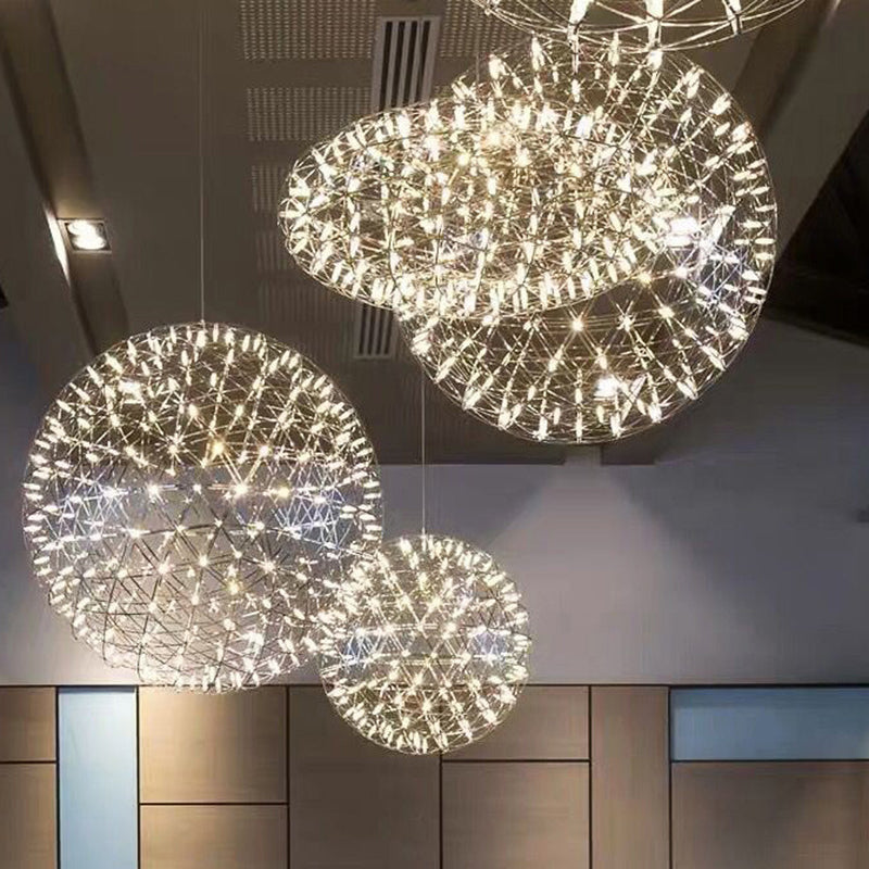 StarGlim Nordic Design LED Hängeleuchte | Dandelion Edelstahl Pendelleuchte | Esszimmer-Licht