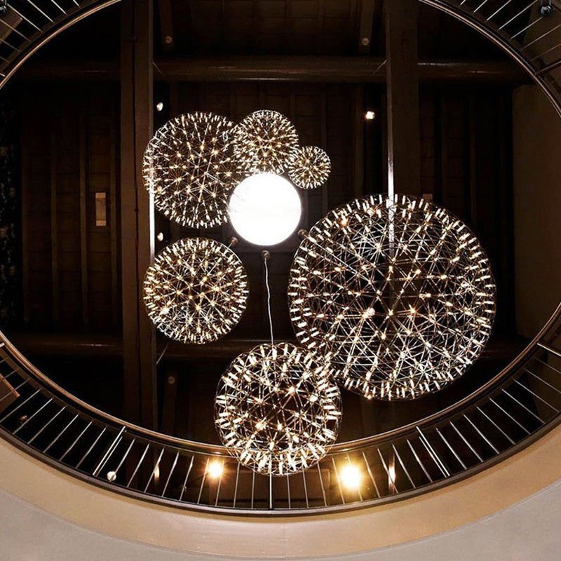StarGlim Nordic Design LED Hängeleuchte | Dandelion Edelstahl Pendelleuchte | Esszimmer-Licht