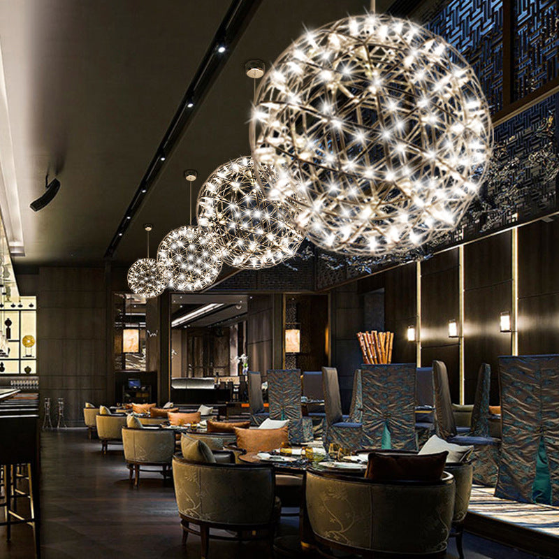 StarGlim Nordic Design LED Hängeleuchte | Dandelion Edelstahl Pendelleuchte | Esszimmer-Licht