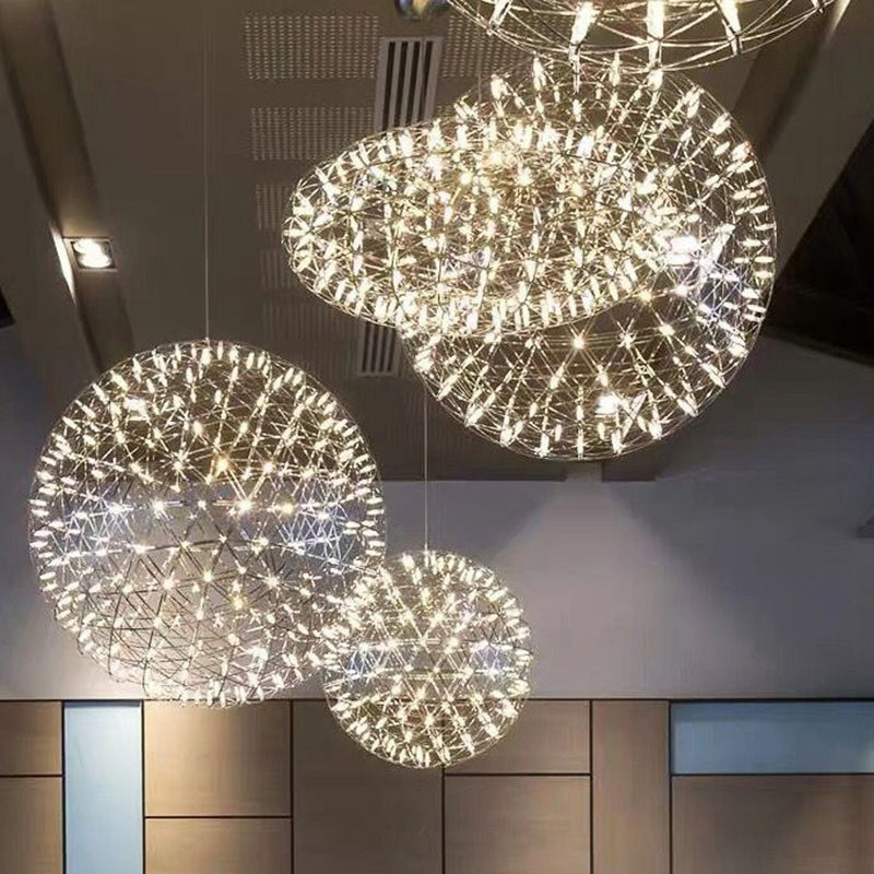 StarGlim Nordic Design LED Hängeleuchte | Dandelion Edelstahl Pendelleuchte | Esszimmer-Licht