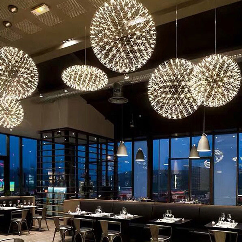 StarGlim Nordic Design LED Hängeleuchte | Dandelion Edelstahl Pendelleuchte | Esszimmer-Licht