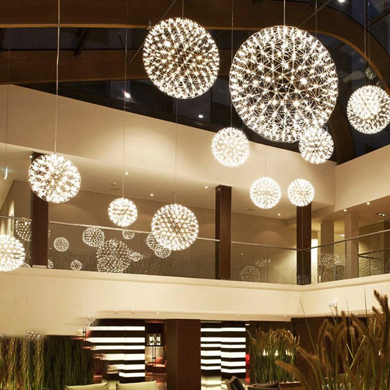 StarGlim Nordic Design LED Hängeleuchte | Dandelion Edelstahl Pendelleuchte | Esszimmer-Licht