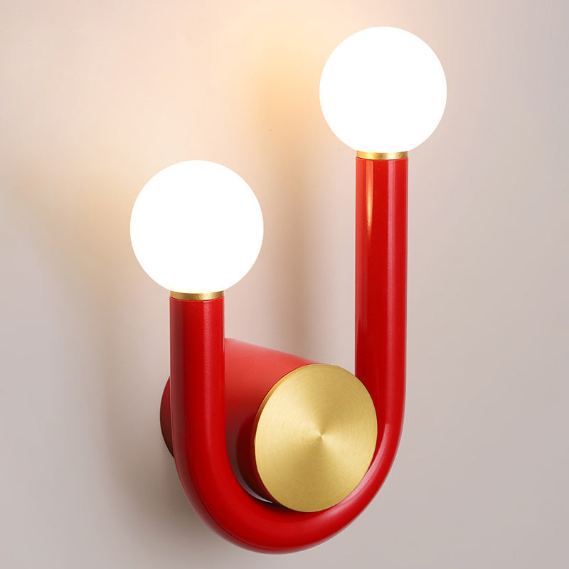 LuxeCurve U-Form LED Wandleuchte | Kreatives Design | Warmes Licht | Schlafzimmer Deko Lampe