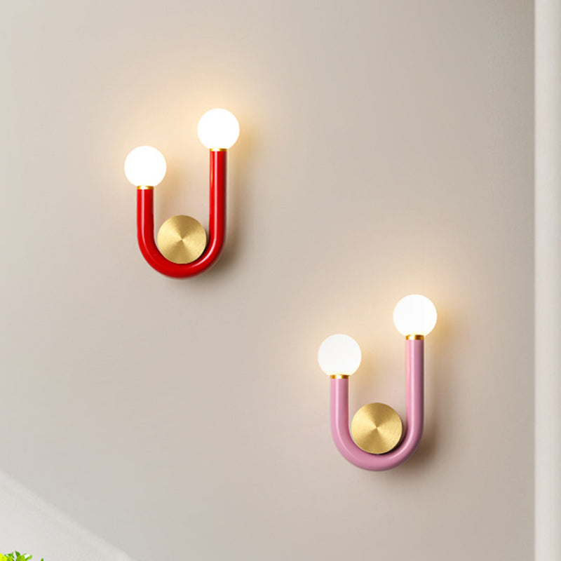 LuxeCurve U-Form LED Wandleuchte | Kreatives Design | Warmes Licht | Schlafzimmer Deko Lampe