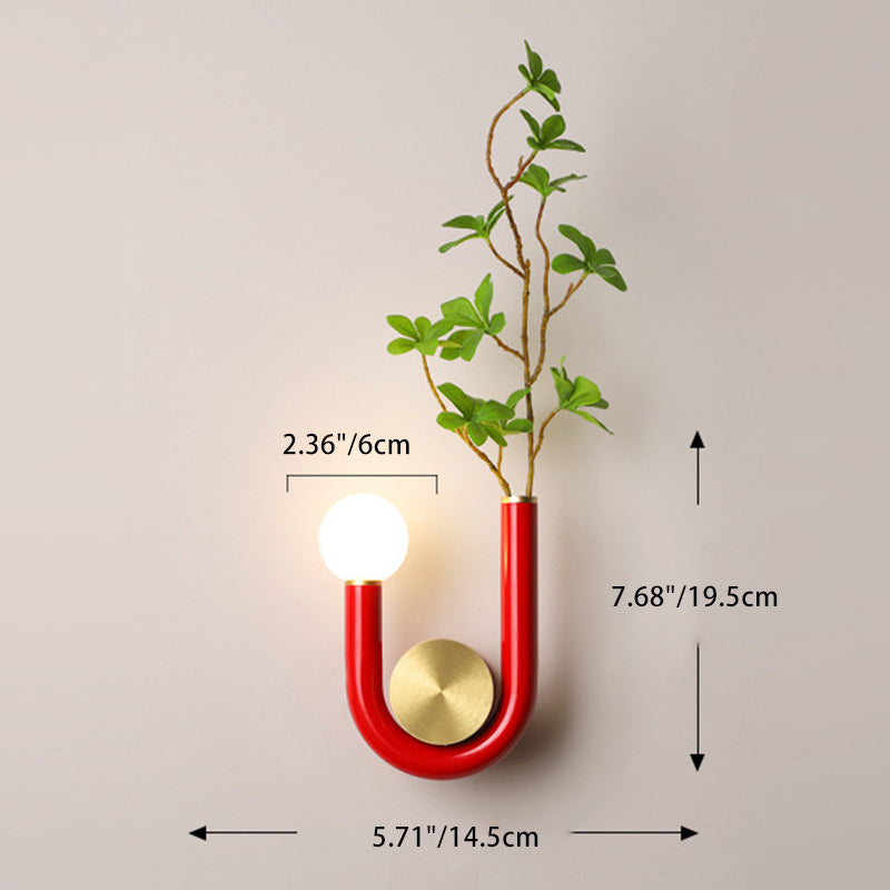 LuxeCurve U-Form LED Wandleuchte | Kreatives Design | Warmes Licht | Schlafzimmer Deko Lampe
