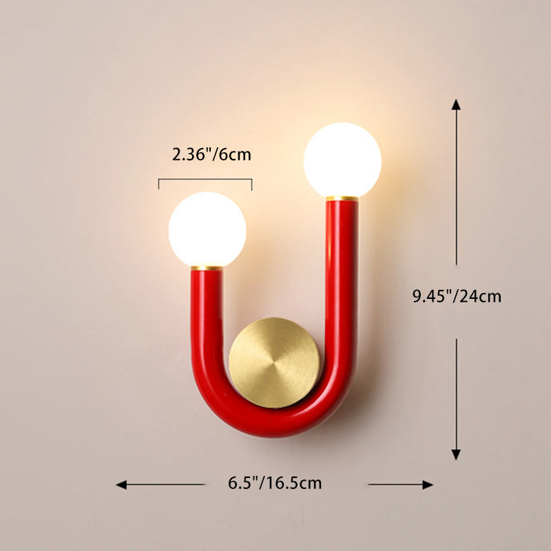 LuxeCurve U-Form LED Wandleuchte | Kreatives Design | Warmes Licht | Schlafzimmer Deko Lampe