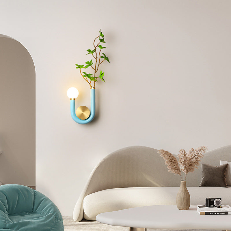 LuxeCurve U-Form LED Wandleuchte | Kreatives Design | Warmes Licht | Schlafzimmer Deko Lampe
