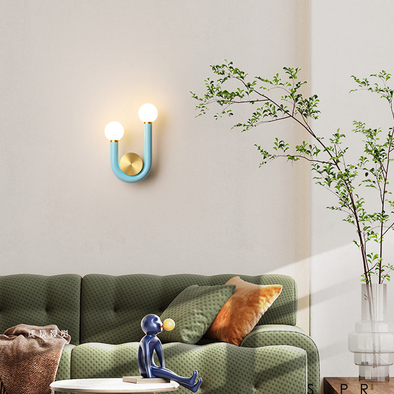 LuxeCurve U-Form LED Wandleuchte | Kreatives Design | Warmes Licht | Schlafzimmer Deko Lampe