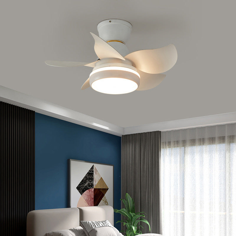 AeroBloom LED Deckenventilator | Skandinavisches Design | Rundes Blütenmuster | Dimmbares Licht | Perfekt für Wohnzimmer