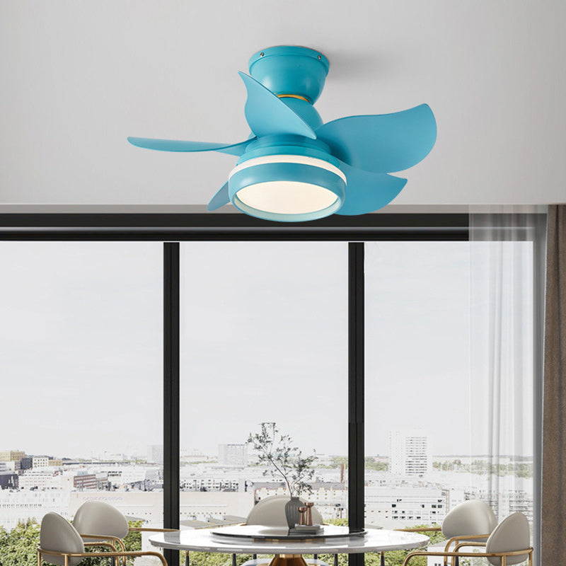 AeroBloom LED Deckenventilator | Skandinavisches Design | Rundes Blütenmuster | Dimmbares Licht | Perfekt für Wohnzimmer