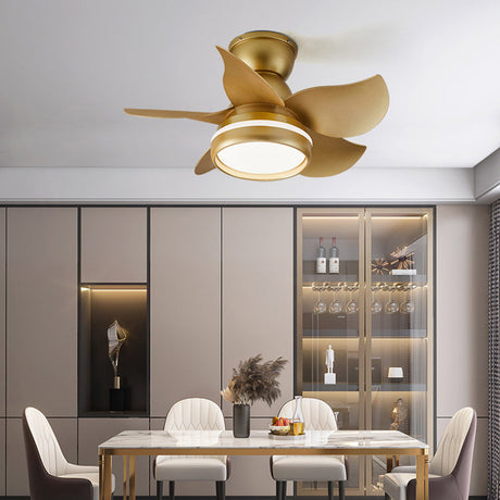 AeroBloom LED Deckenventilator | Skandinavisches Design | Rundes Blütenmuster | Dimmbares Licht | Perfekt für Wohnzimmer