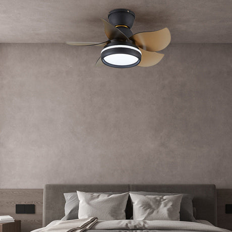 AeroBloom LED Deckenventilator | Skandinavisches Design | Rundes Blütenmuster | Dimmbares Licht | Perfekt für Wohnzimmer