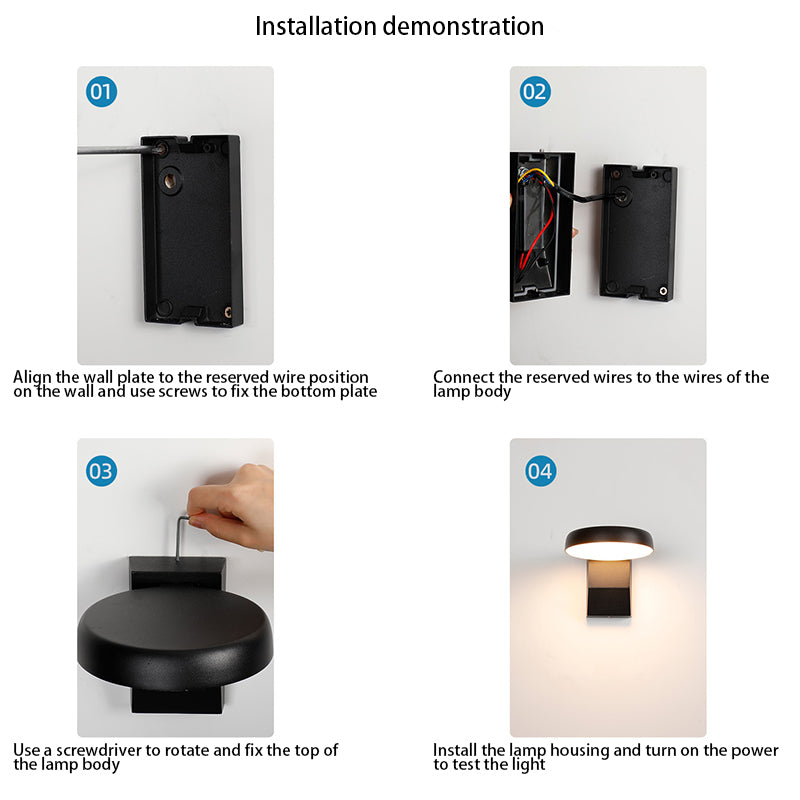 LumaWave LED Wandleuchte | Wasserdicht | Minimalistisches Design | Bewegungsmelder | Für Außenbereich