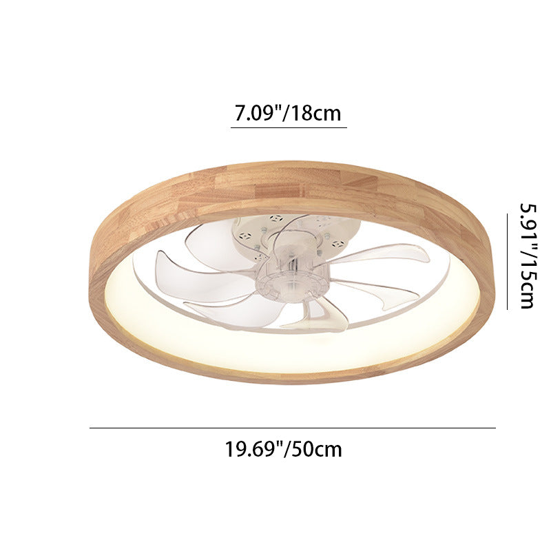 ZenFan LED-Deckenventilator | Japanisches Design | Holz & Eisen | Stimmungslicht | Schlafzimmerbeleuchtung