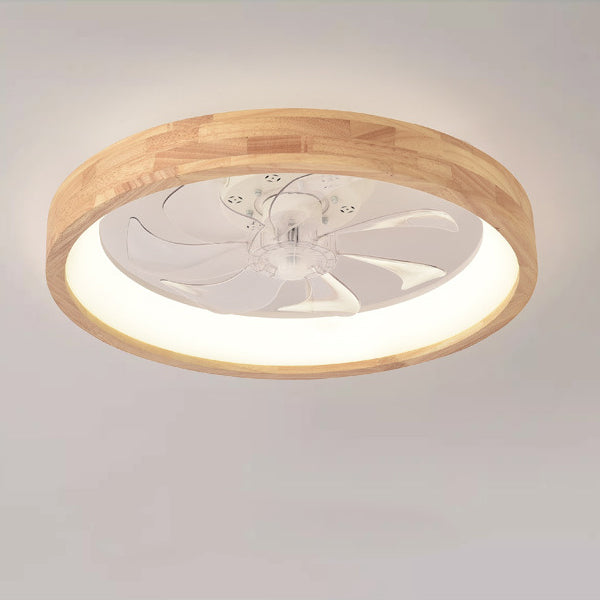 ZenFan LED-Deckenventilator | Japanisches Design | Holz & Eisen | Stimmungslicht | Schlafzimmerbeleuchtung