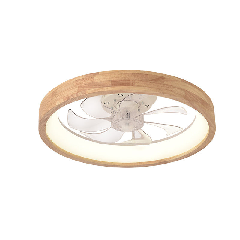 ZenFan LED-Deckenventilator | Japanisches Design | Holz & Eisen | Stimmungslicht | Schlafzimmerbeleuchtung