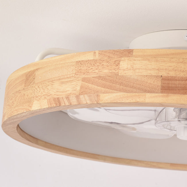 ZenFan LED-Deckenventilator | Japanisches Design | Holz & Eisen | Stimmungslicht | Schlafzimmerbeleuchtung