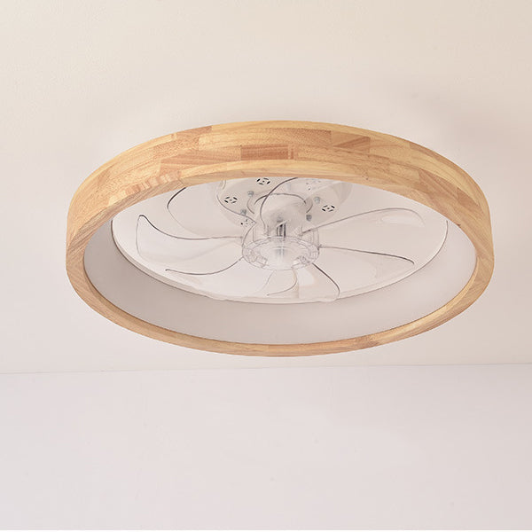 ZenFan LED-Deckenventilator | Japanisches Design | Holz & Eisen | Stimmungslicht | Schlafzimmerbeleuchtung