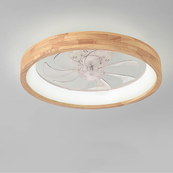 ZenFan LED-Deckenventilator | Japanisches Design | Holz & Eisen | Stimmungslicht | Schlafzimmerbeleuchtung