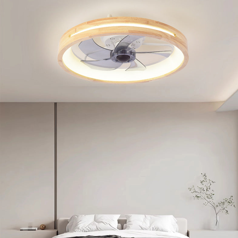ZenFan LED-Deckenventilator | Japanisches Design | Holz & Eisen | Stimmungslicht | Schlafzimmerbeleuchtung