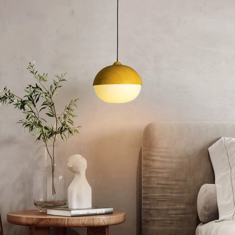 GlowNut Beige Globe Pendelleuchte | Modernes Design | Energieeffizient | Wohn- und Essbereich | Stilvolle Beleuchtung