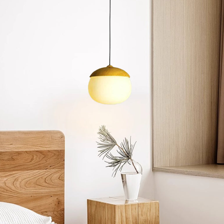 GlowNut Beige Globe Pendelleuchte | Modernes Design | Energieeffizient | Wohn- und Essbereich | Stilvolle Beleuchtung