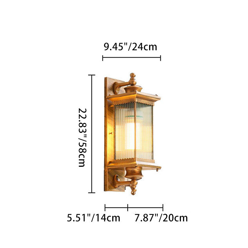 LuxeGuard Outdoor Wandlampe | Retro Rechteckiges Design | Wasserdicht | Perfekte Beleuchtung für Außenbereiche
