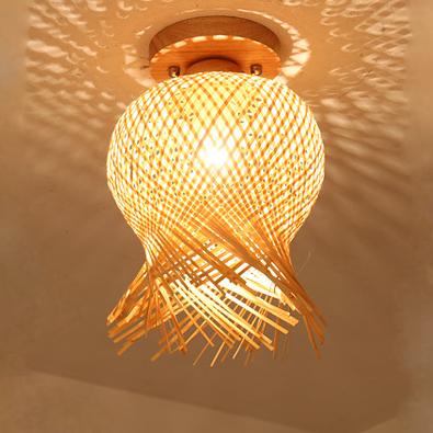 BambuLoom Deckenleuchte | Modernes Bambusgeflecht | Minimalistisches Design | Umweltfreundliches Licht