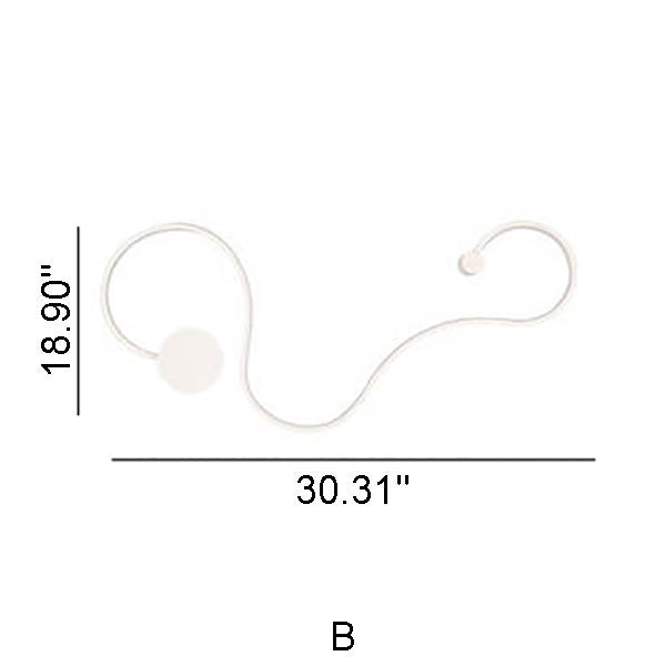 Serpenta Moderne LED Wandlampe | Aluminium | Geschwungenes Design | Dimmbar | Stilvolle Beleuchtung