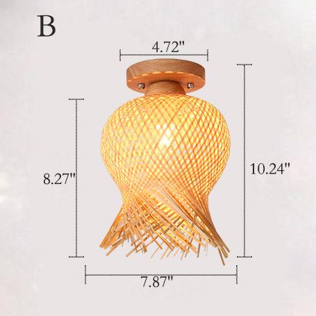 BambuLoom Deckenleuchte | Modernes Bambusgeflecht | Minimalistisches Design | Umweltfreundliches Licht